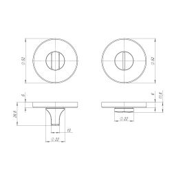 Ручка поворотная PUNTO BK6 ARC.R52 CP-8 хром /47205/