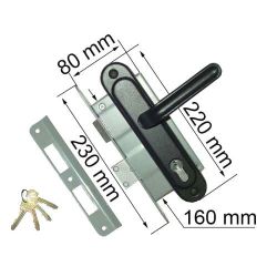 Замок врезной МОТОР СИЧ Ф6 ЗВ7 (МЕДЬ)