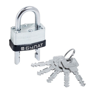 Замок навесной БУЛАТ ВС 0945 стальной 5кл. d7mm