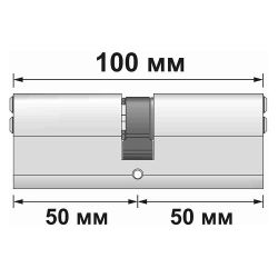 Цилиндровый механизм VANTAGE Z100 (50x50) CP хром 5кл.