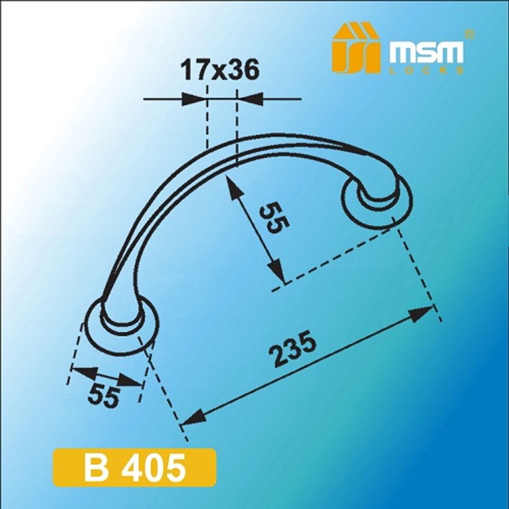 Ручка-скоба MSM B405 AB бронза