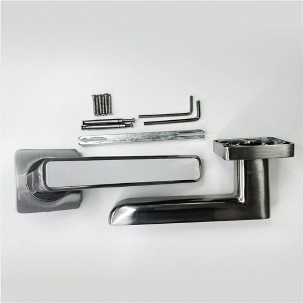 Ручка раздельная VETTORE R06.111 SN/WH мат.никель/белый