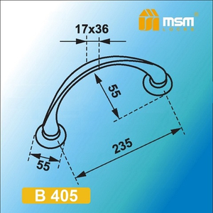 Ручка-скоба MSM B405 AB бронза