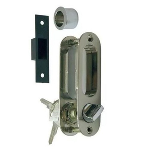 Ручка для раздвижной двери с механизмом ARCHIE A-K01/02-V1HH, ключ-завёртка, цвет никель