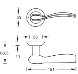 Ручка дверная ARCHIE S010 103II