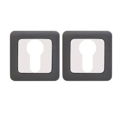 Накладка цилиндровая АЛЛЮР АРТ ET-S1 MBN/CP графит/хром