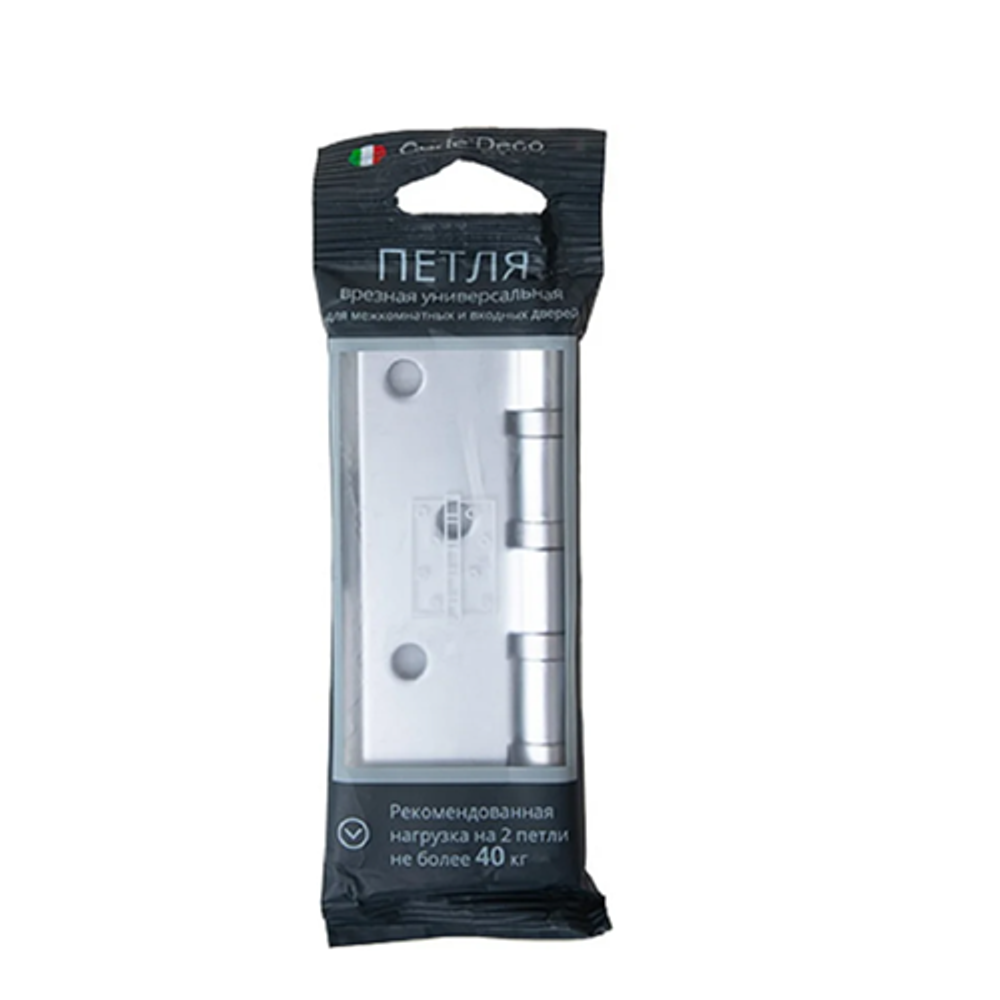 Петля врезная Code Deco 100x70x2,5-B4-CRS сатин.хром