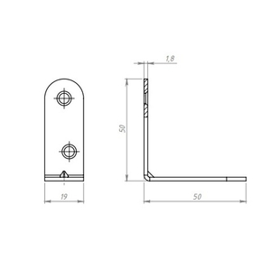 Кронштейн КУНГУР МК 50*50 цинк (1 шт)