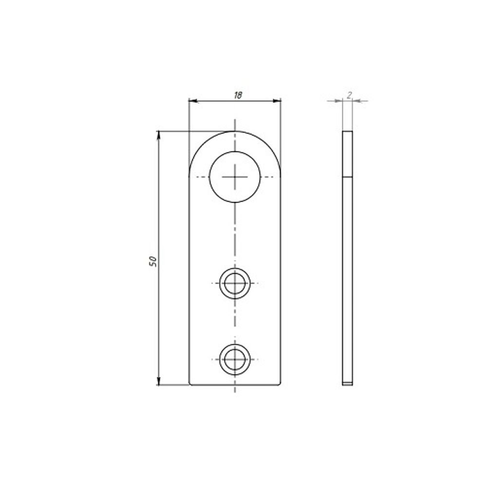 Пробой-ушко прямое КУНГУР 18х50 цинк (1 шт)