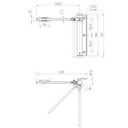 Доводчик дверной пружинный PUNTO SDC-1040 BL черный до 40 кг /63057/