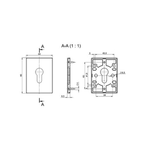 Декоративная накладка FUARO ESC 486-C RL CP-8 хром /42755/ (1 шт)