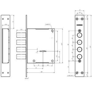 Замок врезной ГАРДИАН 100.01Т 4 кл. (ЗК.503Н)