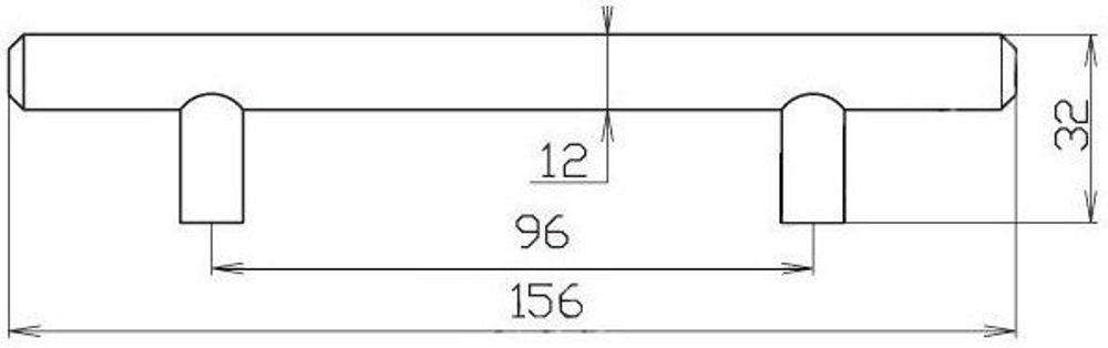 Ручка мебельная 192/272 d=12 мм