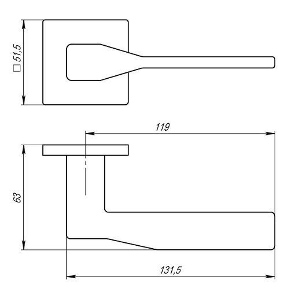 Ручка раздельная ARMADILLO GRAND USS BL-26 черный /39559/