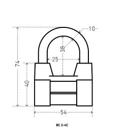Замок навесной АЛЛЮР ВС2-4С d10mm