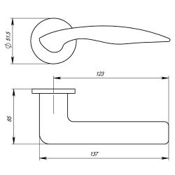 Ручка раздельная ARMADILLO WAVE URS CP-8 хром /39239/