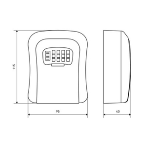 Сейф-ключница кодовая металлическая АЛЛЮР СК-02 КАП черная
