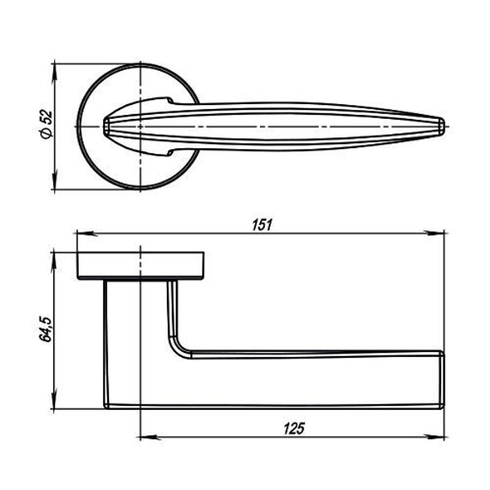 Ручка раздельная ARMADILLO SQUID URB9 CP-8 хром /34301/