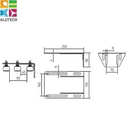 Кронштейн удлиненный (на 4 поддерживающих ролика) SGN.03.717