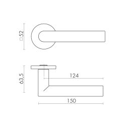 Ручка раздельная FUARO BARREL SLR GR-23 графит /48143/