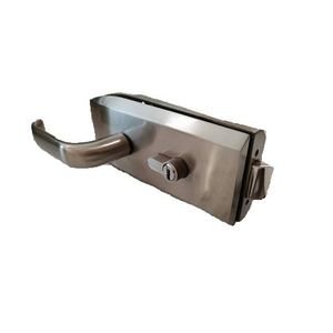 Замок с нажимной ручкой и притвором 122-095-3 SS нержавейка
