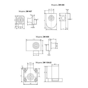 Замок мебельный БУЛАТ ЗМ 409 хром (12/240)