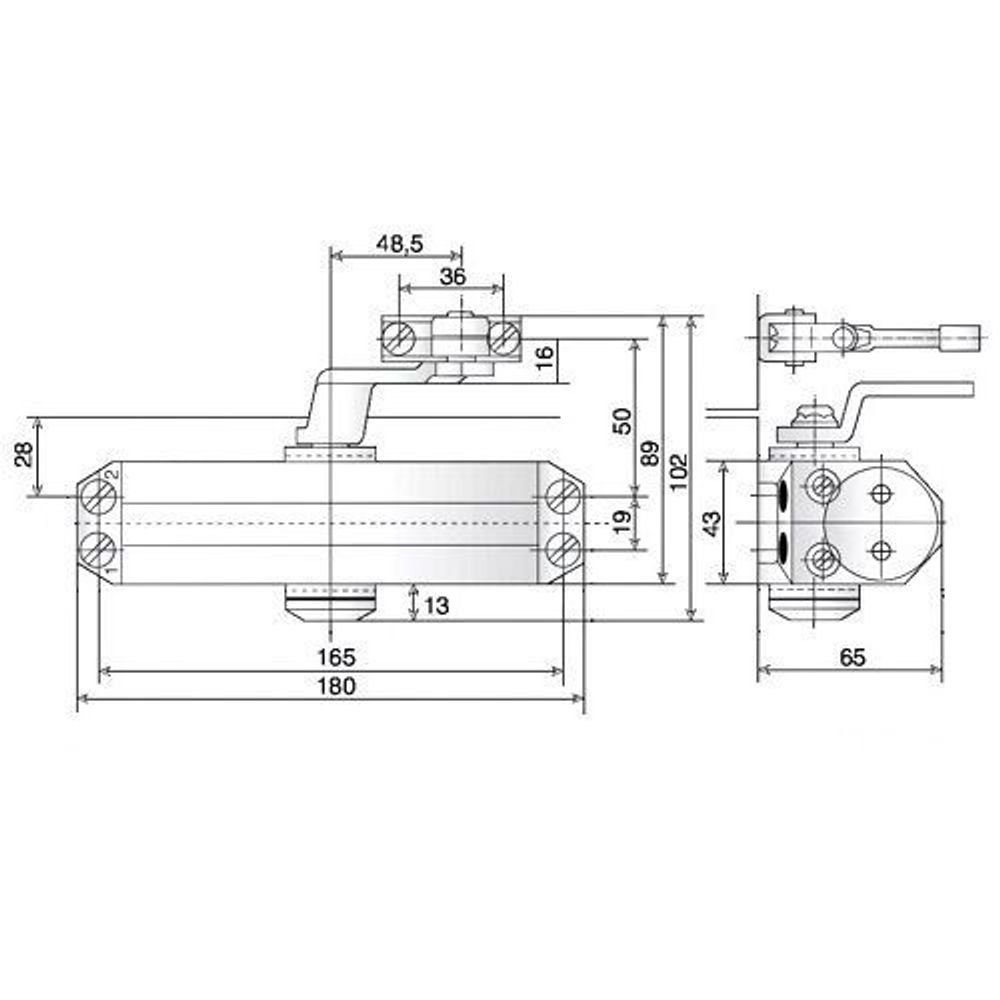 Доводчик дверной DORMA TS-77/2 белый