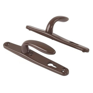 Нажимной гарнитур STUBLINA 1026.00.350 Е=85 мм коричневый (RAL 8017)