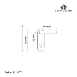 Ручка на планке PORTA DI PARMA Fedra CYL CP хром