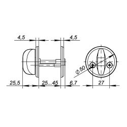 Ручка поворотная FUARO WC-001 WH белый /38145/