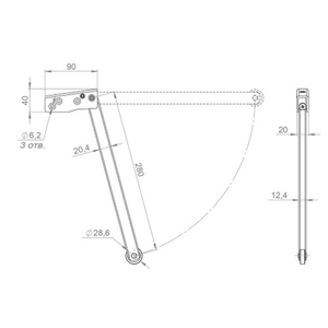 Координатор закрывания двустворчатых дверей горизонт.FUARO DC-1003 INOX 304 (от 10 до 65 кг) /58851/