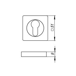 Накладка под цилиндр PUNTO ET ZQ GR-23 графит /41059/