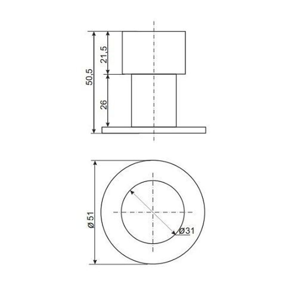 Упор дверной APECS DS-0009-INOX