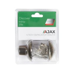 Ручка поворотная с фиксацией ключом AJAX BK6 FIX JR AB-7 бронза /49811/