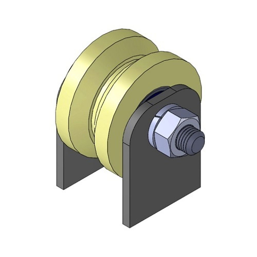 Ролик капролон d-40 под угол на пластинах