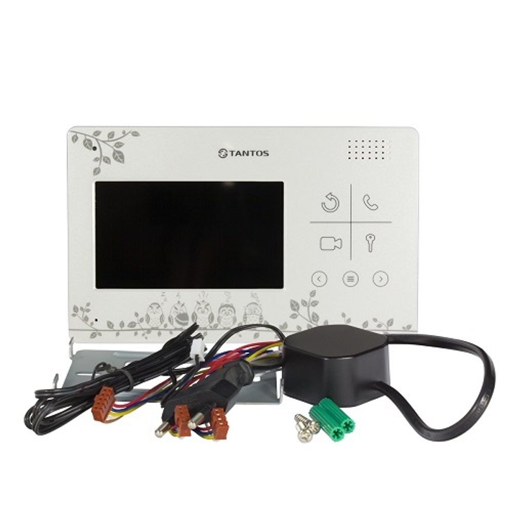 Монитор видеодомофона TANTOS Lilu LE Совы (белый) TFT LCD 4,3" экран