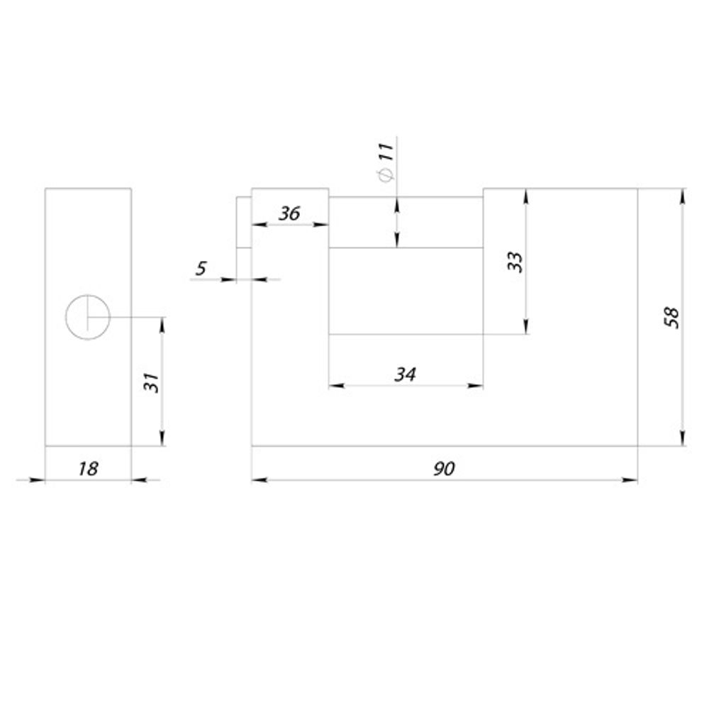 Замок навесной PUNTO PK-1690 3 кл. /57713/