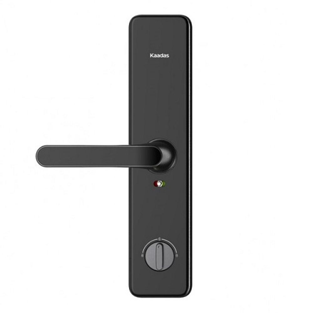 Замок врезной электронный с ручкой KAADAS S500 с отпечатком пальца, черный /47417/
