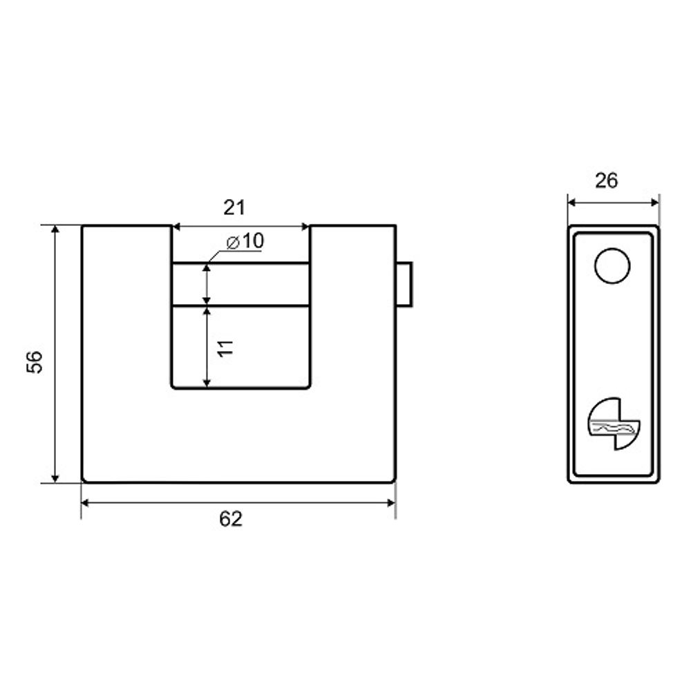 Замок навесной PALLADIUM 702BS-60