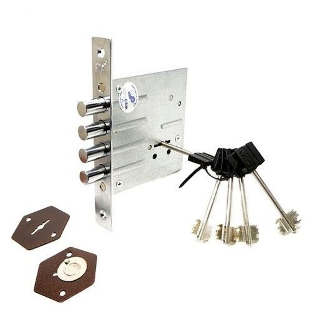 Замок врезной ПРОСАМ 81100 ЗВ8-8М/15 (4риг) планка 5кл.