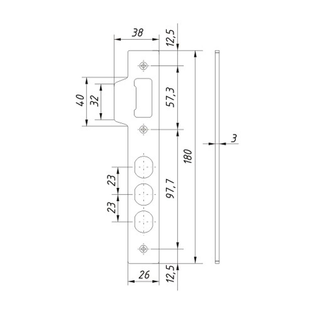 Ответная планка к ГАРДИАН 1211 /32363/