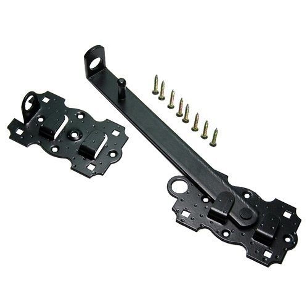 Щеколда большая НОЭЗ ЩБ-250-Лев-S черный матовый