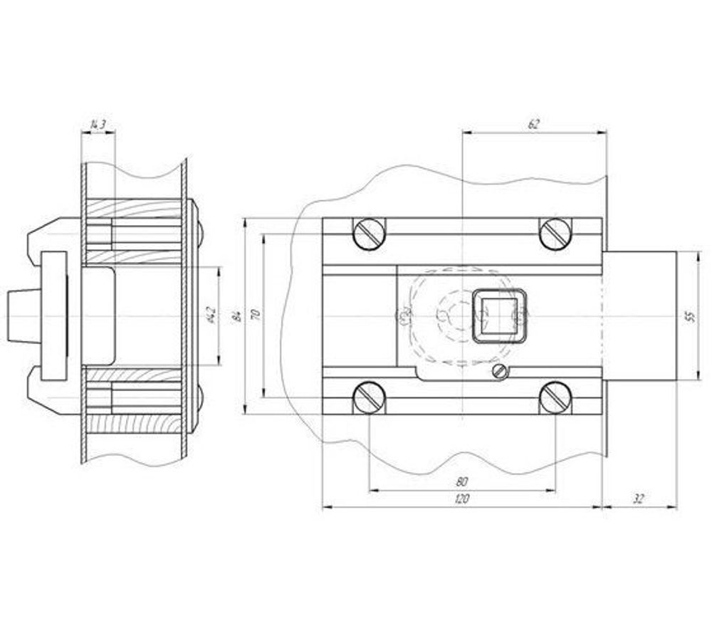 Замок накладной Поливектор-Барьер-3Р