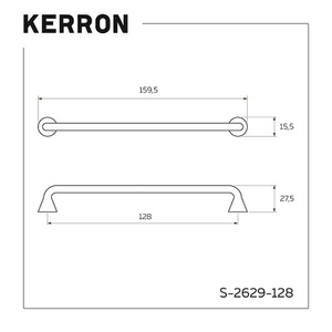 Ручка мебельная S-2629-128 BSG (матовое золото)