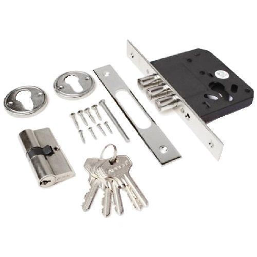 Замок врезной APECS 91/60 CR хром