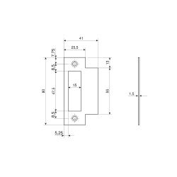 Эскиз с размерами BP-3000-ZN цинк