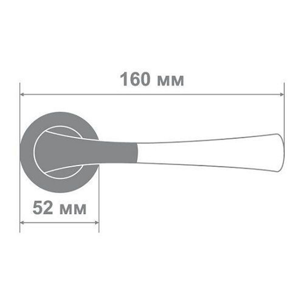 Ручка дверная Leo Z0-551226 BW черный/белый