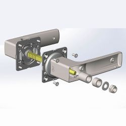 Ручка раздельная КРИТ-М РФ-К88 Чб черный