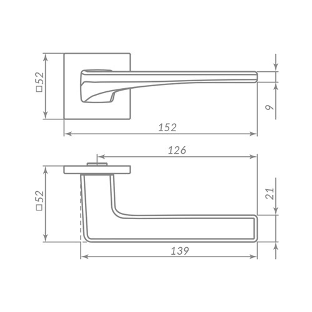 Ручка раздельная PUNTO ELEN ARC.Q52 CP-8 хром /48901/