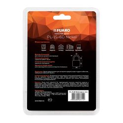 Замок навесной FUARO PL-15-60 Nickel диск. 4 кл. БЛИСТЕР /42287/
